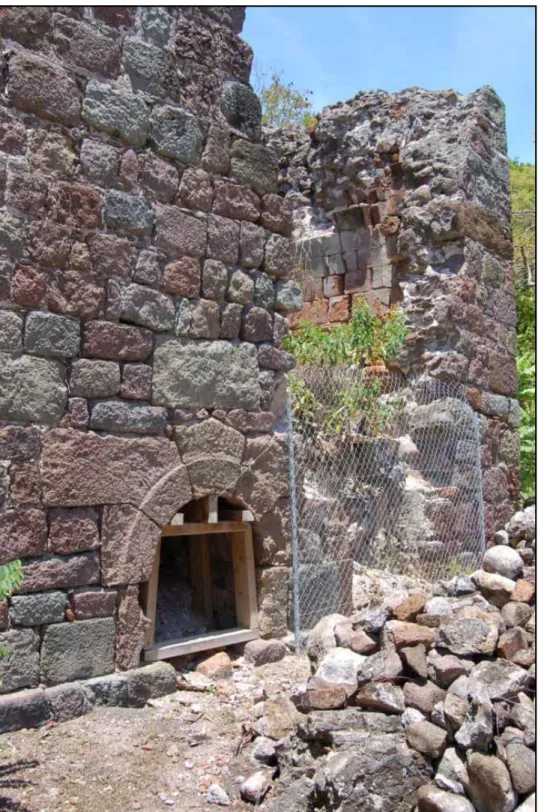 Figure 8.  Pottery kiln remains at Grande Baie, Terre-de-Bas, Les Saintes,   Guadeloupe, 2009