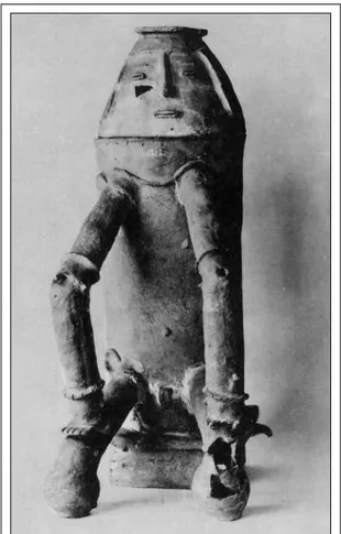 Figura 8. Urna funeraria antropomorfa pintada Maracá,  Sur del Amapá (Nordenskiöld, 1930: pl