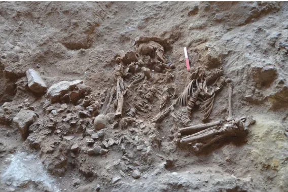 Figure 4. The double burial of Homo 25 and Homo 28.
