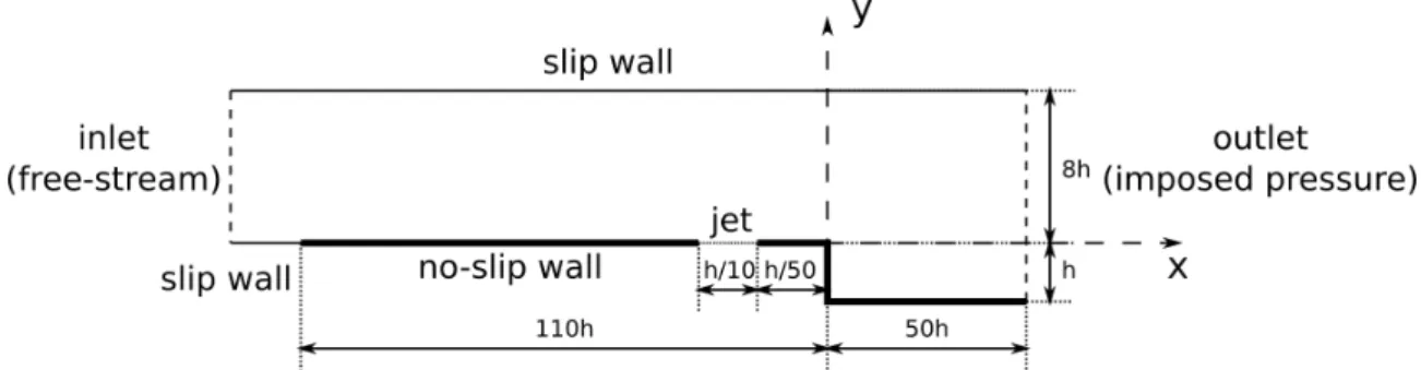 Figure 4: Illustration of the backward facing step configuration.