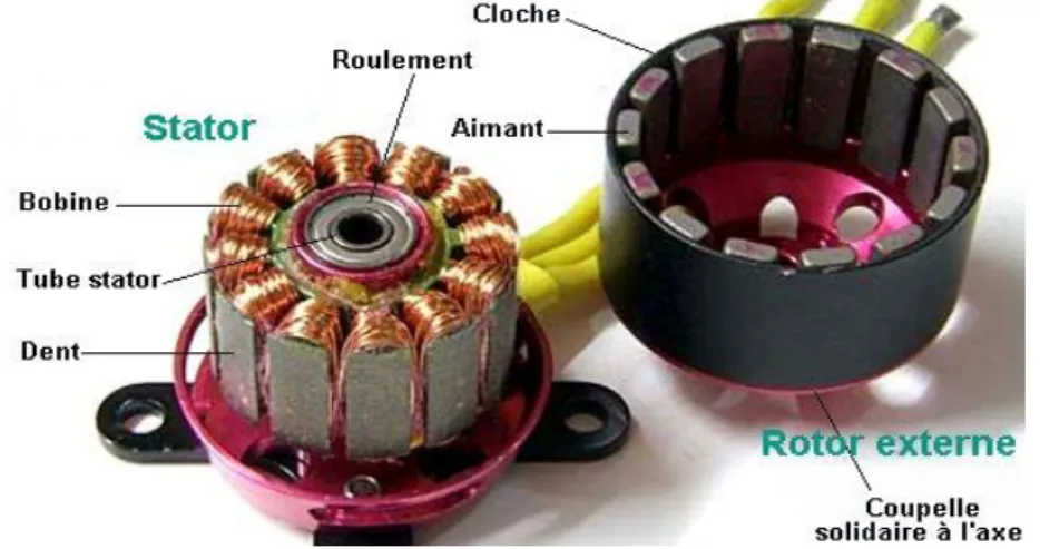 Figure III.4 : Composition du moteur brushless 