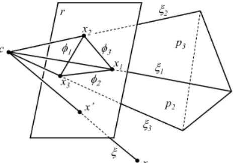 Figure 3: Line projection. See text for details.