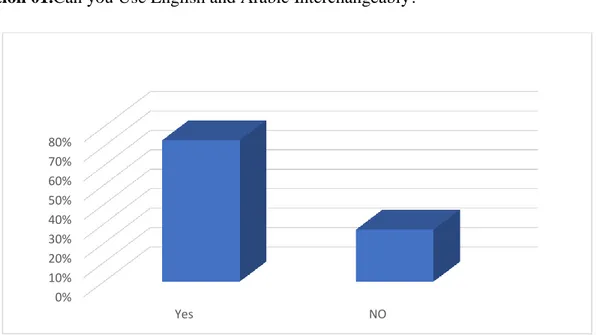 Figure 02.The Interchangeable Use of English and Arabic 