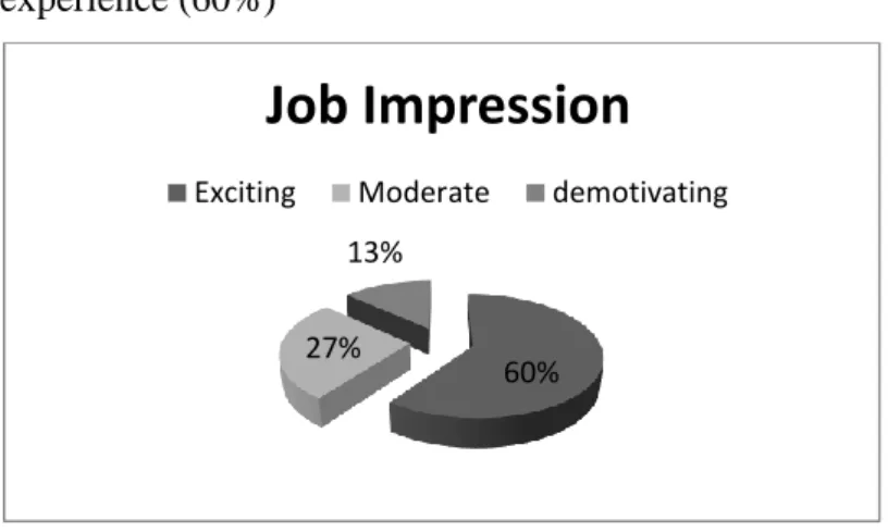 Figure 4: Teacher's Impression about their Job 