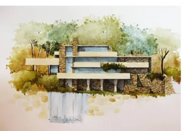 Figure 27: un tableau de la maison sur la cascade  
