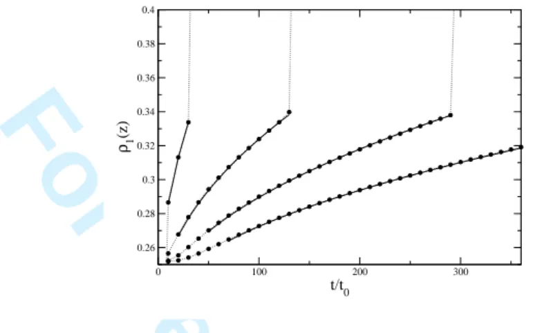 Fig. 9 shows that the filling dynamics of the first layer can be divided into distinct stages