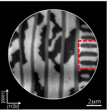 Figure 8.  Evidence of a type I-III type magnetic domain (red dashed rectangle) in a large 12  × 12 μm 2