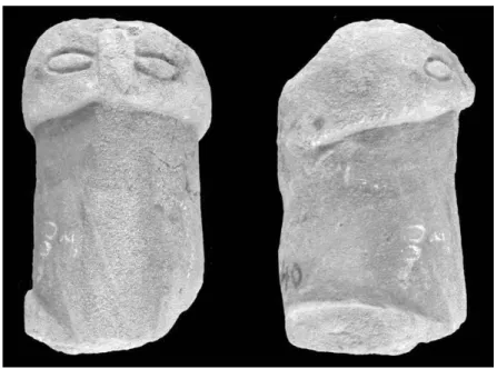 Fig. 1 : Tête d’oiseau Ba (face et profil droit), SNM 3737/1 