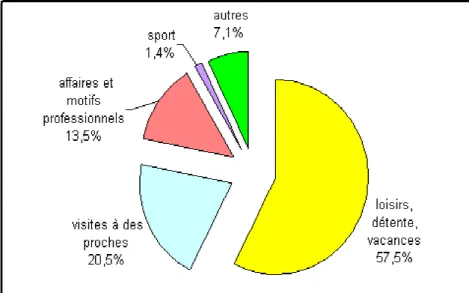 Figure 16 : Les motifs da la visite du touriste