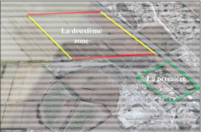 Figure 34: Carte représente les  02 zones  d’intervention 