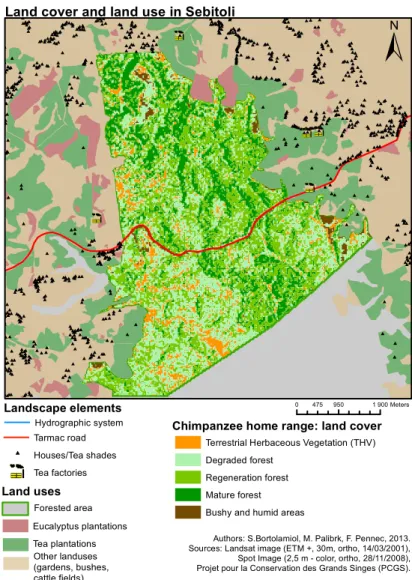 Figure 3. Land-cover and land use in Sebitoli study area. 