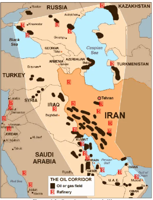 Figure n° 5 : Carte économique de l’Iran 