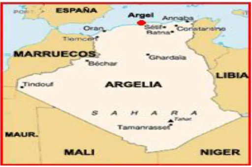 Ilustración 2:Mapa geografica de Argelia 