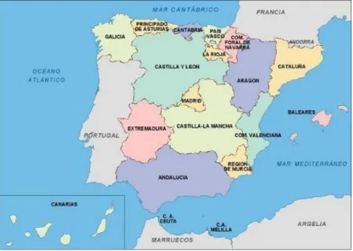 Ilustración 4: Mapa geografica de España 