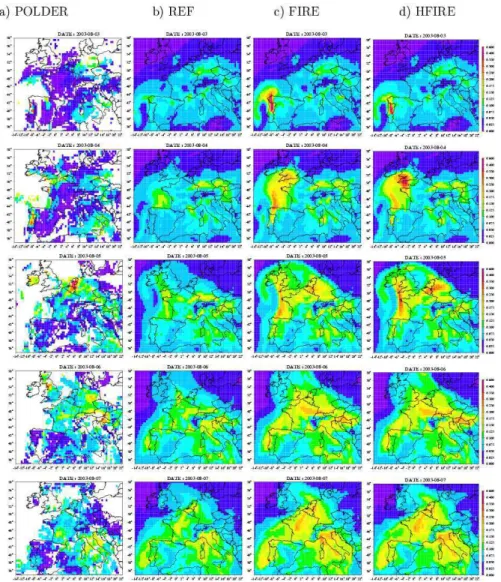 Fig.  6:  Geographic  distribution  of  the  fine  mode  aerosol  optical  thickness  at  865  nm  over  Europe 