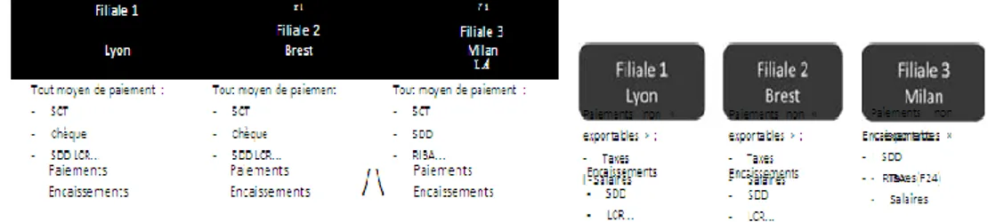 Figure 7  Organisation de la structure de comptes 