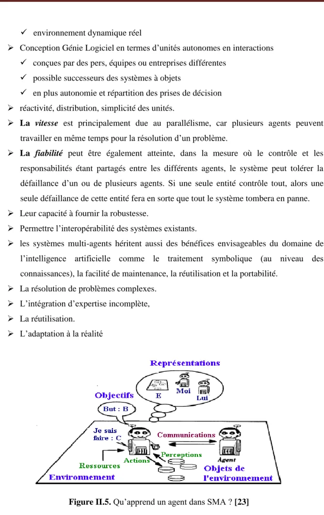 Figure II.5. Qu’apprend un agent dans SMA ? [23] 