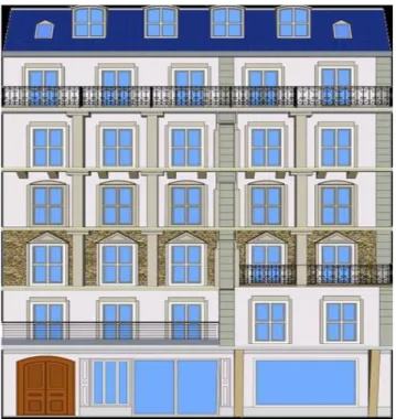 Fig 1.1. Composantes d’une façade coloniale 