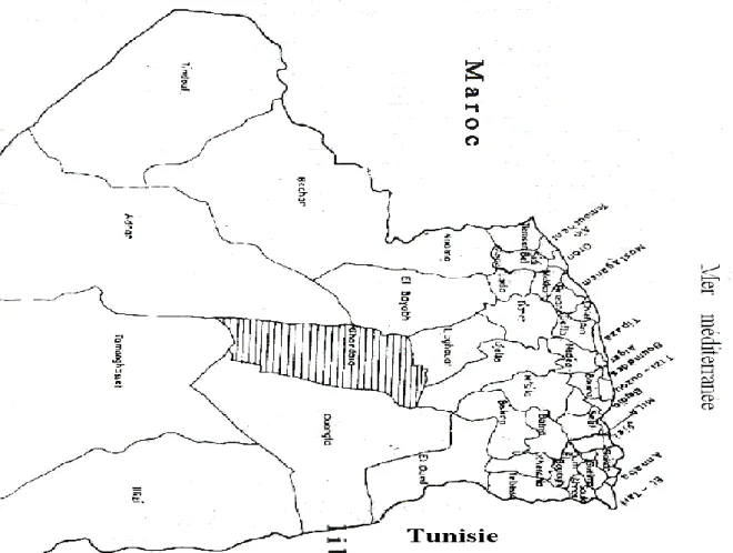 Figure 04 : carte de localisation géographique de la wilaya de Ghardaïa  1.2.- Limités administratives : 