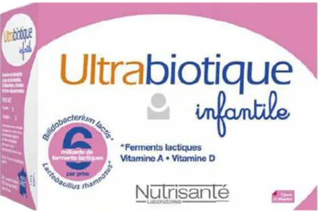 Figure 5: Ultrabiotique infantile, sachets (http://laboratoires-nutrisante.dz/). 