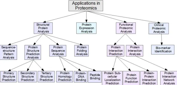 Figure 2.4: Categories of Pattern Mining Applications in Proteomics