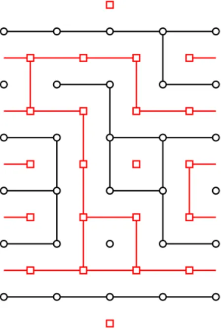 Figure 4: Direct and dual clusters corresponding to the configuration in Fig. 3. Direct (resp