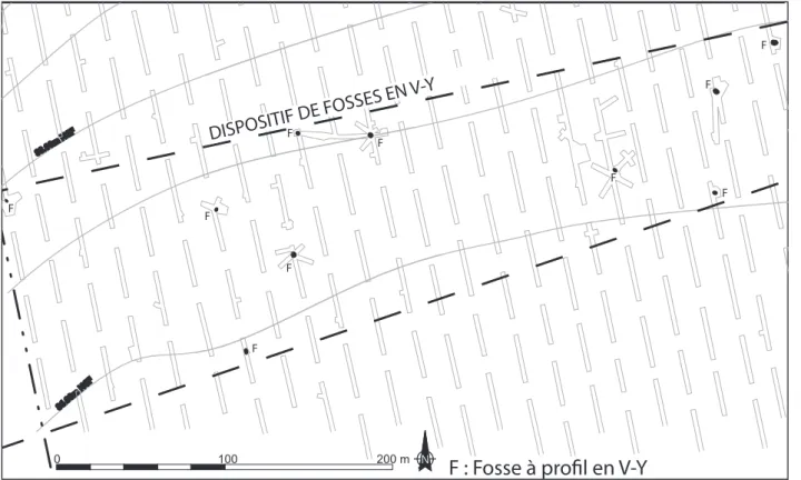 Fig. 4 – Section of slot pit 213, Bétheny ’Le Champ de Ma- Ma-nœuvre’ (photo P. Pautrat).