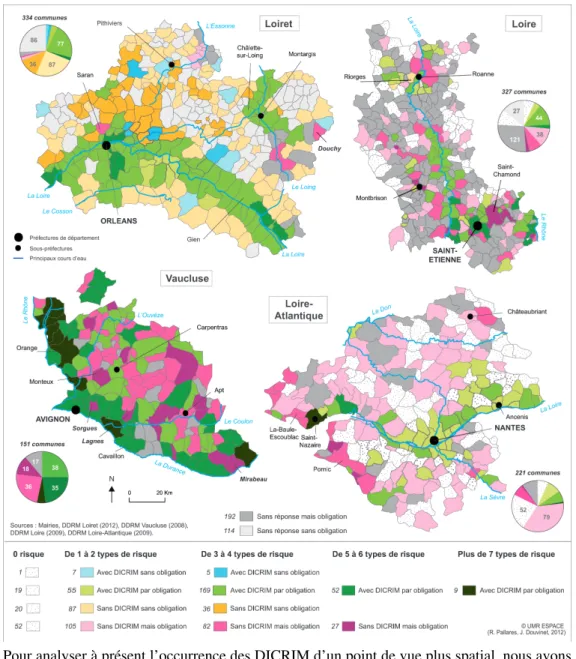 Figure 6 : Liens entre l’obligation légale et le nombre de risques par commune.