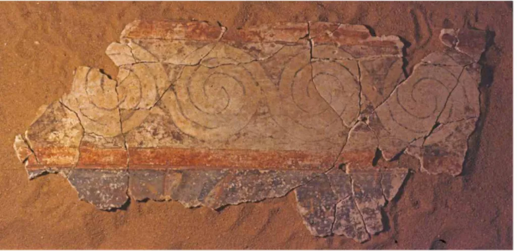 Fig. 7c : Vestige de bordure remise au jour en 2004 (© Mission archéologique de Mari, J.-Cl