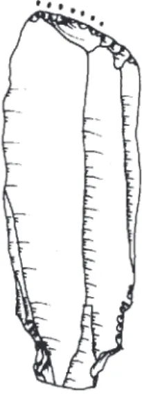Fig. 5.  Exemple  de  grattoir  de  Verberie  à  front  décentré.  Dessin  V. Beugnier.