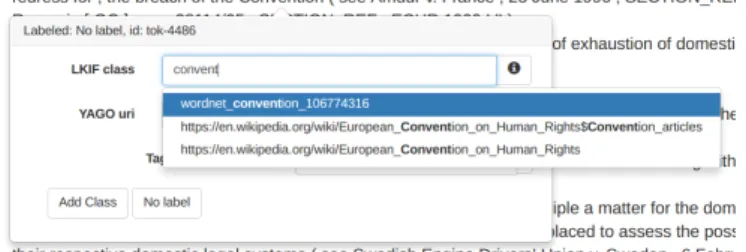 Fig. 1. The annotation of the entity Convention in LOAV.