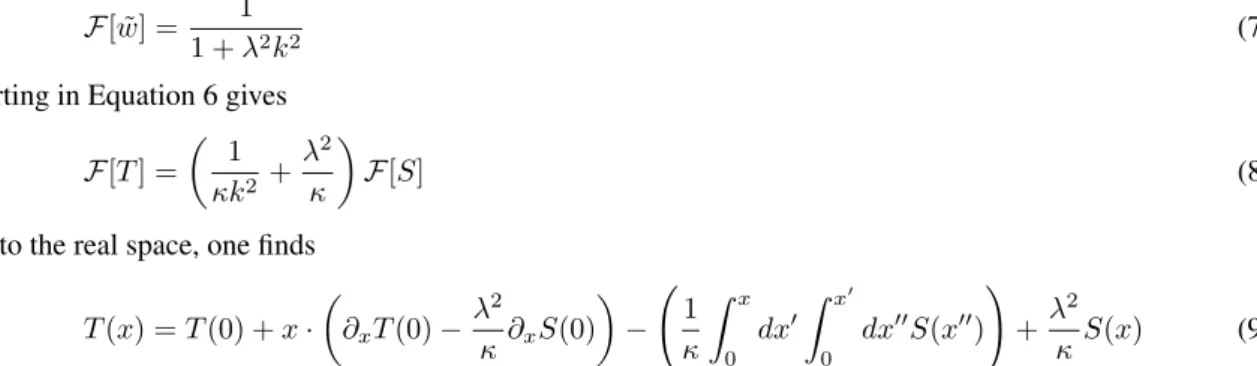 Figure 1 shows temperature profiles for punctual source and sink S(x) = δ(x − x h ) − δ(x − x c ) for different value of the collisionality