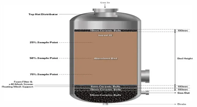 Figure III.1.Colonne d’adsorption de mercure le demercuriseur . 