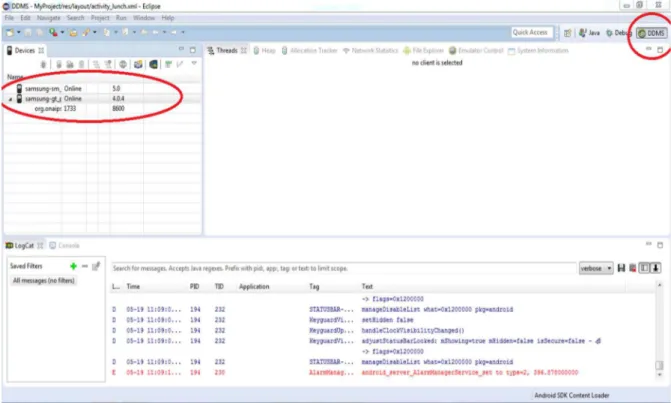 Figure IV.5 : La sélection de l’appareil mobile installé. 