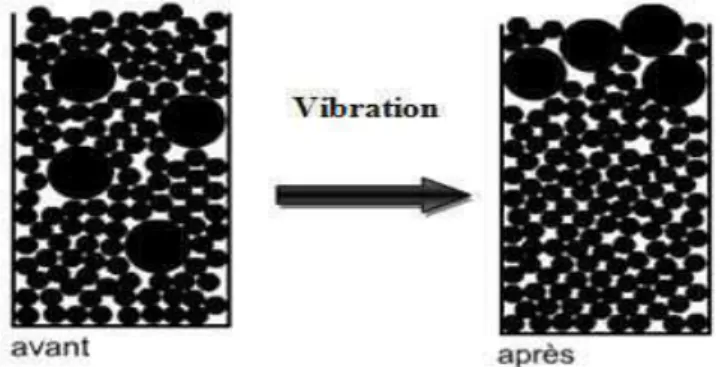 Figure I.5 : ségrégation par vibrations [19]. 