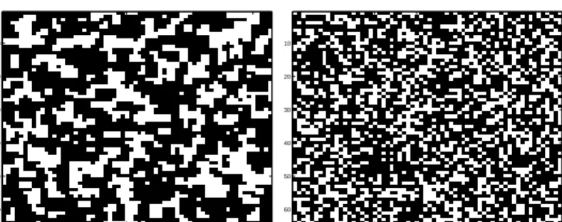 Fig. 3. Ising assignment rule β = 1, with initial rate τ = 0.05; final A proportion: