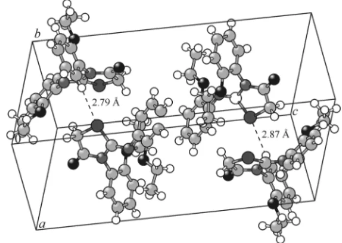 Fig. 4. Theoretical crystal structure of  the titled compound at the  B3LYP/6-31G(d,p) level