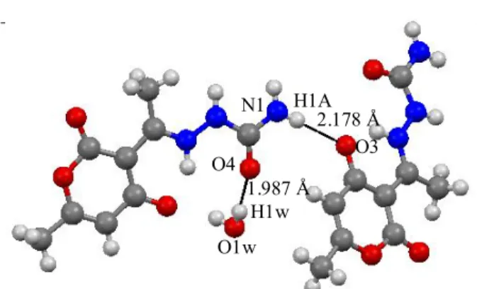 Table  3.  The  electric  dipole  moment  µ  (D),  the  average  polarizability  α  (×10−24  esu)  and  the  ﬁrst  hyperpolarizability β (×10−30 esu) of the title molecule