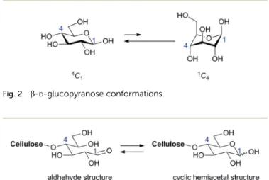 Fig. 4 Intramolecular hydrogen bonding in cellulose.