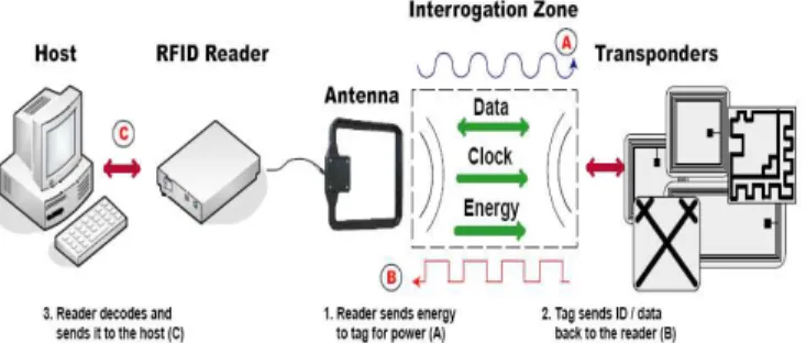 Fig. 2. RFID system components (Glasser et al., 2007) 