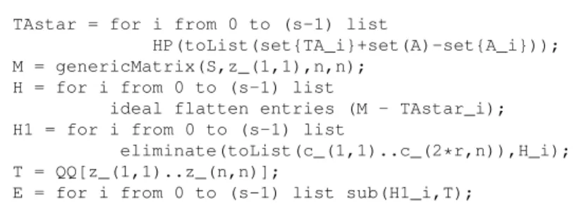 Table 1 Generic r-th Hadamard ranks of square matrices of size n × n with n ≤ 14. By Remark 4.20, we could restrict to the cases r &lt; n+2 2 ; for r ≥ n+22 , we know that Hrk ◦r (n,n) = 2