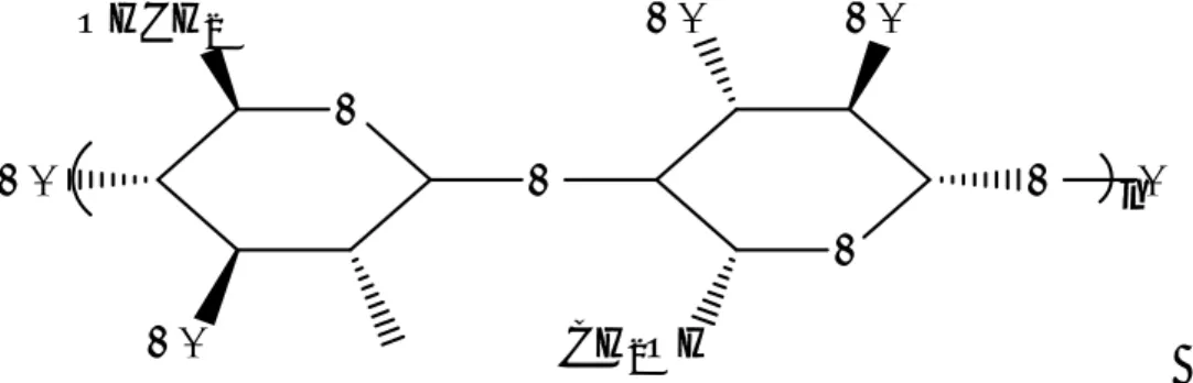 Figure 1: Structure moléculaire de la cellulose [60]. 
