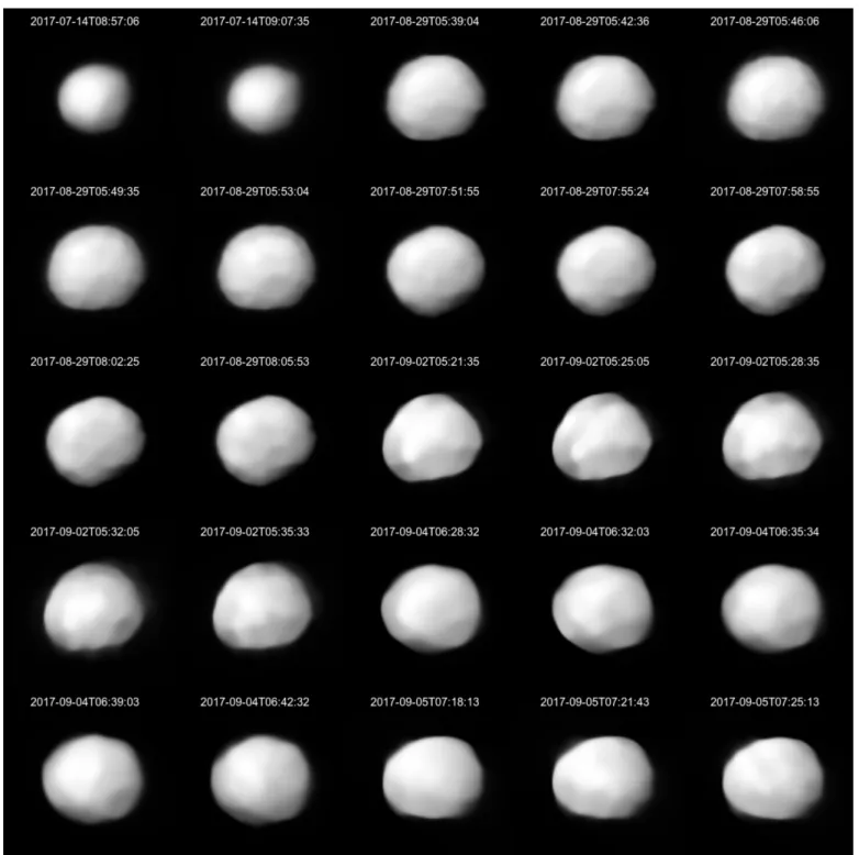 Fig. A.1. Full set of VLT/SPHERE/ZIMPOL images of (704) Interamnia obtained in August–September 2017
