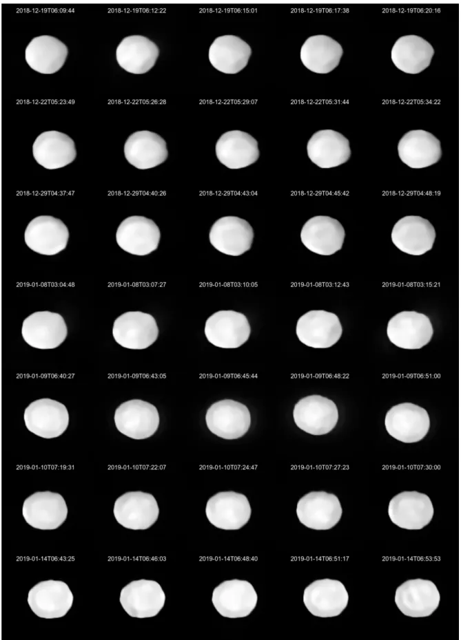 Fig. A.2. Full set of VLT/SPHERE/ZIMPOL images of (704) Interamnia obtained between December 2018 and January 2019