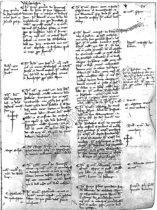 Figure 2. - Registre original de l’évêque Gottfried III (Lb 1.2, fol. 46). 