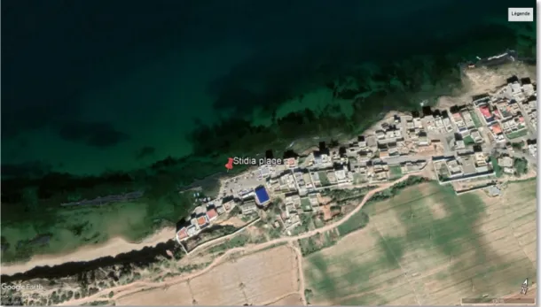 Figure 07 : Image satellitaire de Stidia plage (Google Earth, 2020). 