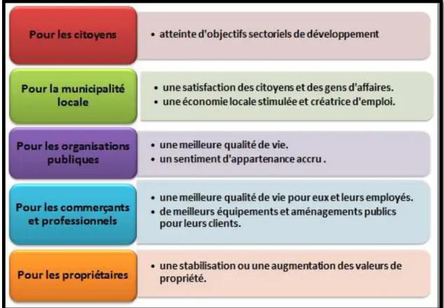 Figure 3 :  Les avantages de la revitalisation urbaine.