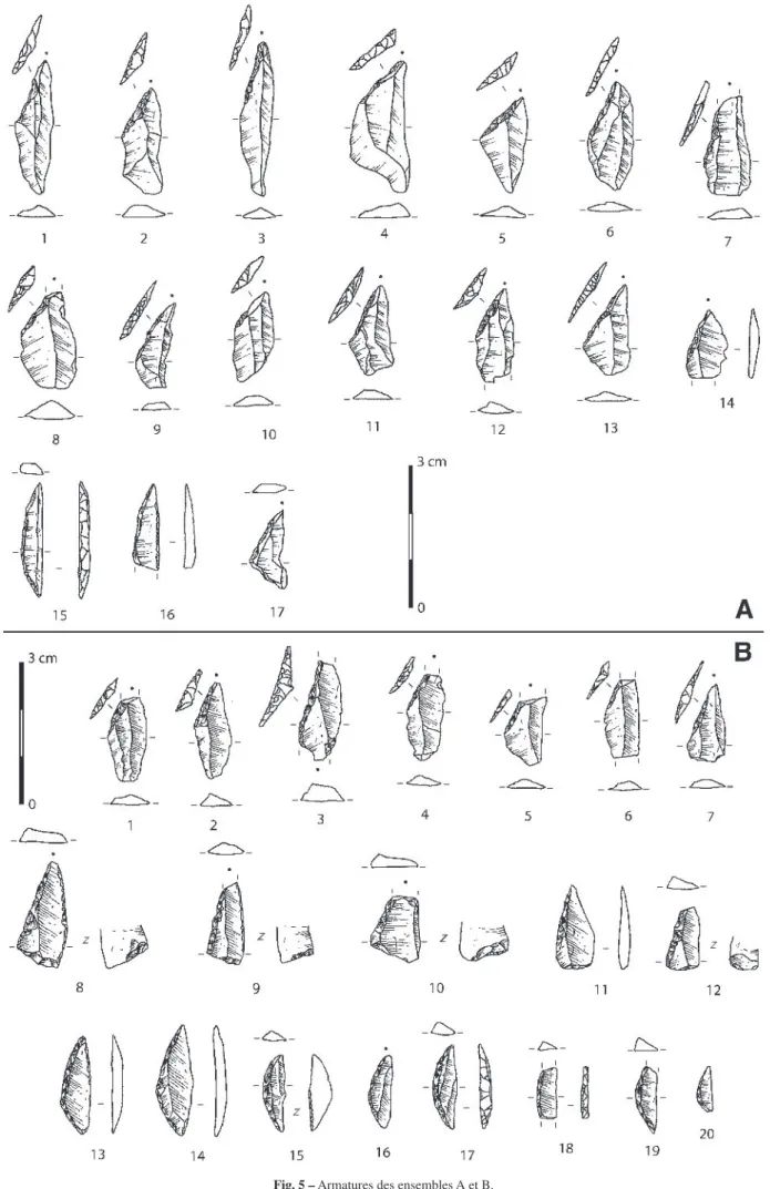 Fig. 5 – Armatures des ensembles A et B.