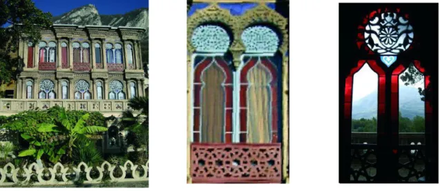 Fig I.1-  Belle demeure de style néo-mauresque, la Casamaures fut bâtie par Joseph Jullien- Jullien-Cochard entre 1855 et 1867 sur le rocher près de Grenoble, elle fait partie des derniers palais  orientalistes de France- © C