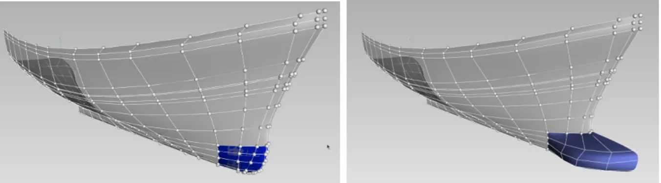 Figure 2: Baseline (left) and deformed (right) geometrical model.